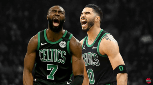 Jaylen Brown and Jayson Tatum Boston Celtics